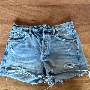 AGOLDE Distressed Denim Shorts